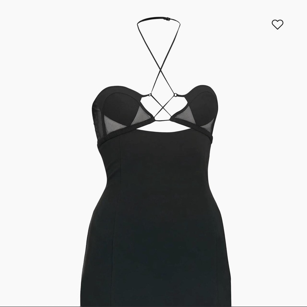NENSI DOJAKA Black Strappy Dress